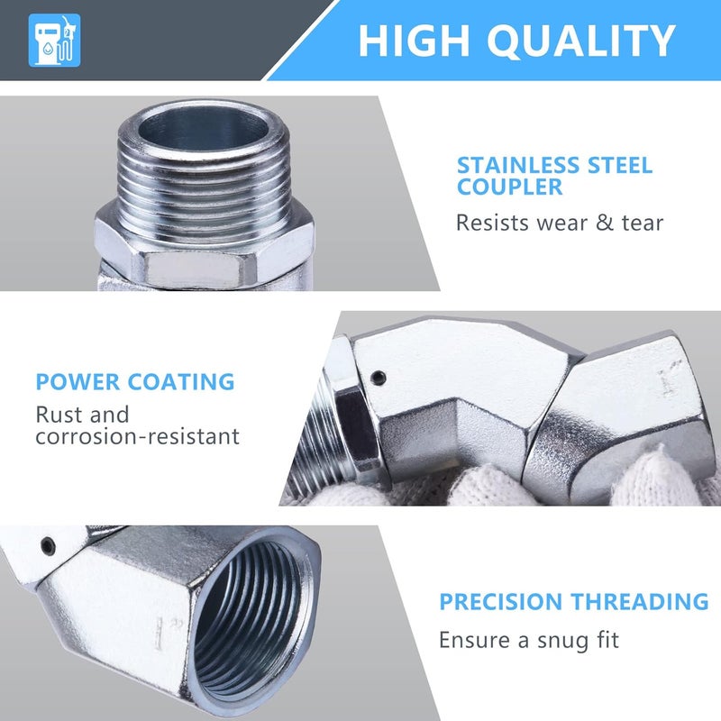 TAUSOM 1" Fuel Hose Swivel Connector, Swivel Nozzle 1 Inch NPT, 360 Rotating Multi Plane for Fuel Transfer Hose Pump System 2PCS - Image 5