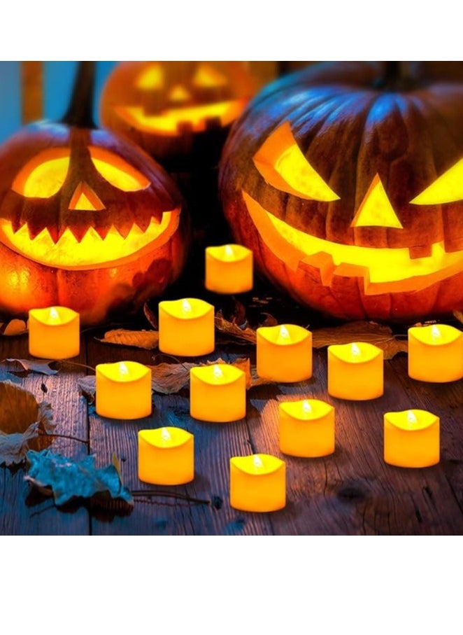Generic - Led Candles Tea Lights, Flickering Flameless Candles, Realistic Battery Operated Fake Candle With Warm White Bulb Light For Christmas Decoration, Festivals, Weddings Propose Etc. (Pack Of 12) - Image 1