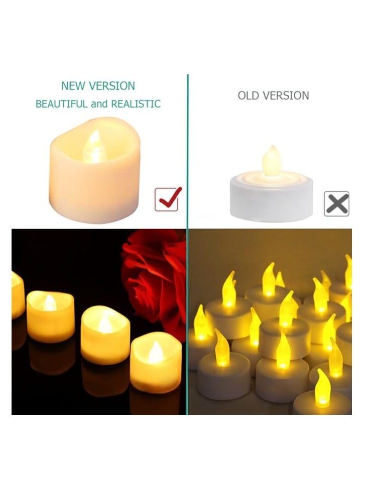 Generic - Led Candles Tea Lights, Flickering Flameless Candles, Realistic Battery Operated Fake Candle With Warm White Bulb Light For Christmas Decoration, Festivals, Weddings Propose Etc. (Pack Of 12) - Image 1