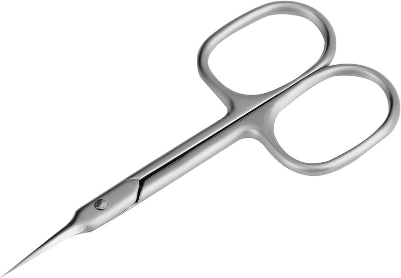 Cuticle Scissors Fine Small Scissors for Manicure Pedicure Beauty Grooming Curved Multipurpose Scissors for Fingernail Toenail Eyebrow Eyelash