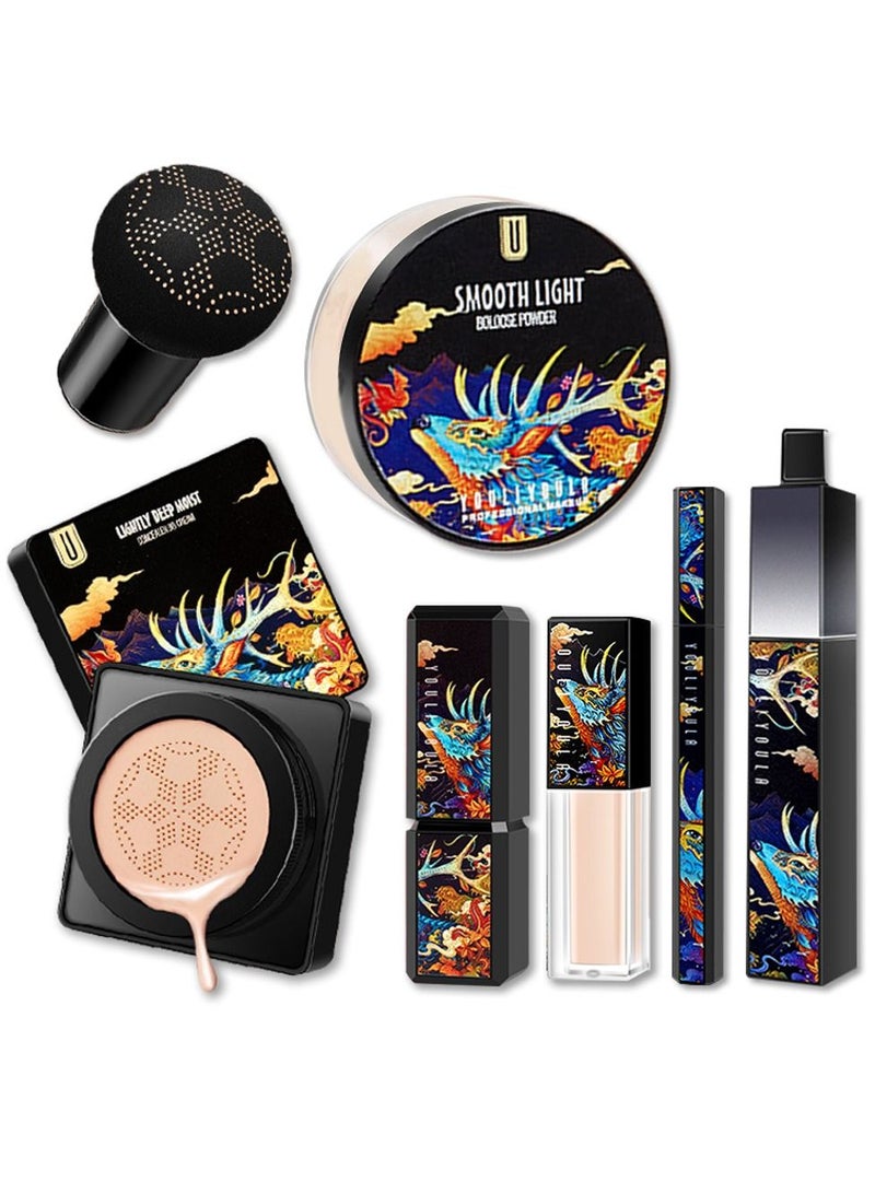 Generic Professional Makeup Set Setting-Powder BB Cream Lipstick Concealer Mascara Eyeliner Kit 6pcs Base Makeup Kit  - Image 1