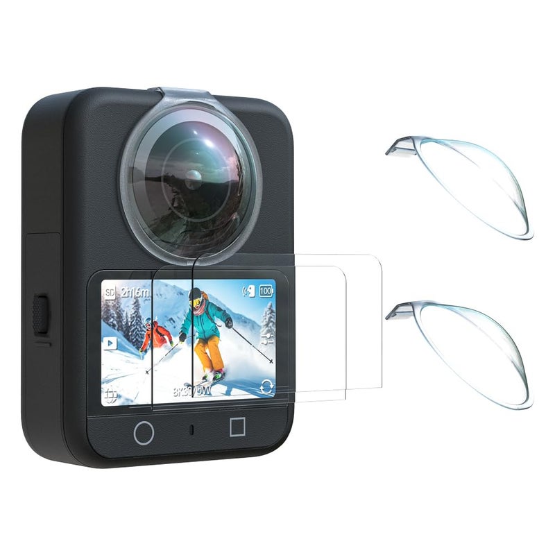SKEZN حماية شاشة SKEZN 2 قطعة + واقيات عدسة لـ DJI OSMO 360، غطاء شاشة زجاجي مقسى بدقة Ultra HD 9H مقاوم للخدش، فيلم واقي مقاوم للخدش فقط لمجموعة ملحقات DJI OSMO 360 - Image 1