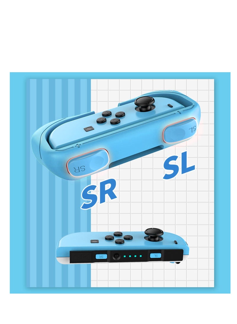 SYOSI Switch Wrist Bands Switch Grip Kit 2 in 1 Wrist Strap for Just Dance 2022 2021 2020 for Switch Controller Game, Handle Grips for Nintendo Switch Controllers Switch Joy Cons-BlueRed - Image 4