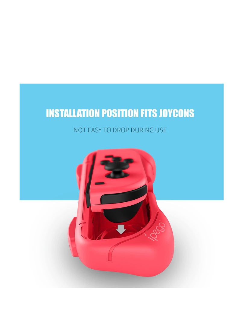 SYOSI Switch Wrist Bands Switch Grip Kit 2 in 1 Wrist Strap for Just Dance 2022 2021 2020 for Switch Controller Game, Handle Grips for Nintendo Switch Controllers Switch Joy Cons-BlueRed - Image 2