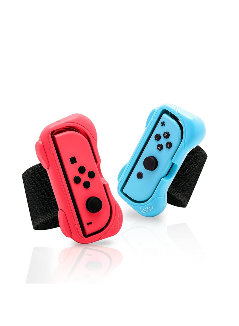 SYOSI Switch Wrist Bands Switch Grip Kit 2 in 1 Wrist Strap for Just Dance 2022 2021 2020 for Switch Controller Game, Handle Grips for Nintendo Switch Controllers Switch Joy Cons-BlueRed - Image 1