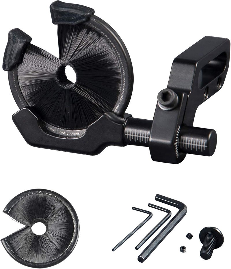 Compound Bow Full Containment Brush Arrow Rest Archery Accessories - Round Replacement Black - Image 1