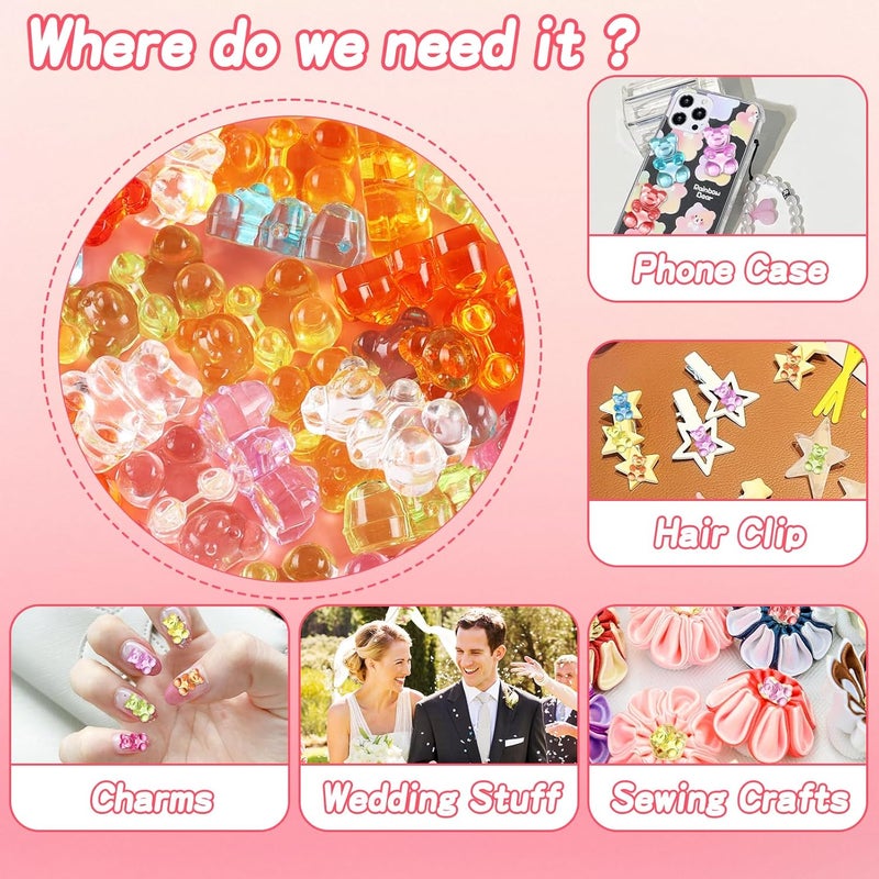Tmtains Slime Charms Kawaii Resin Charms 3D Cute Nail Charm Mini Flatback Luminous Animal Charm Bulk Resin Jewelry Making Turtle Embellishments Supplies for Cell Phone Scrapbooking DIY Crafts - Image 4