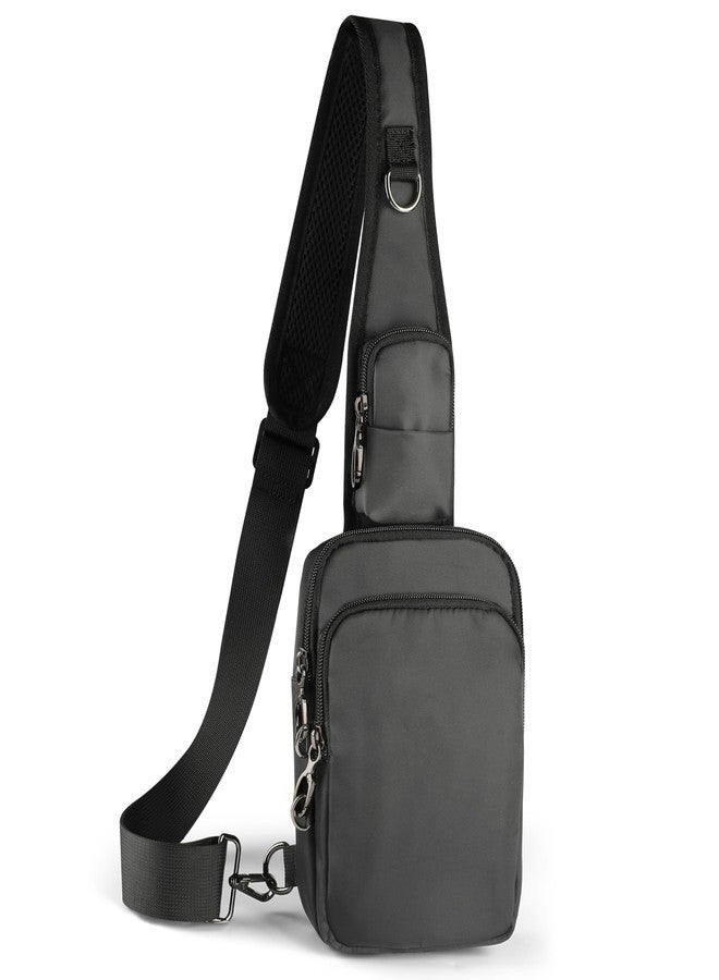 VADOO Sling Bag, Crossbody Bag with Zipper Lock, RFID Blocking & Water Resistant for Men and Women (Grey) - Image 1