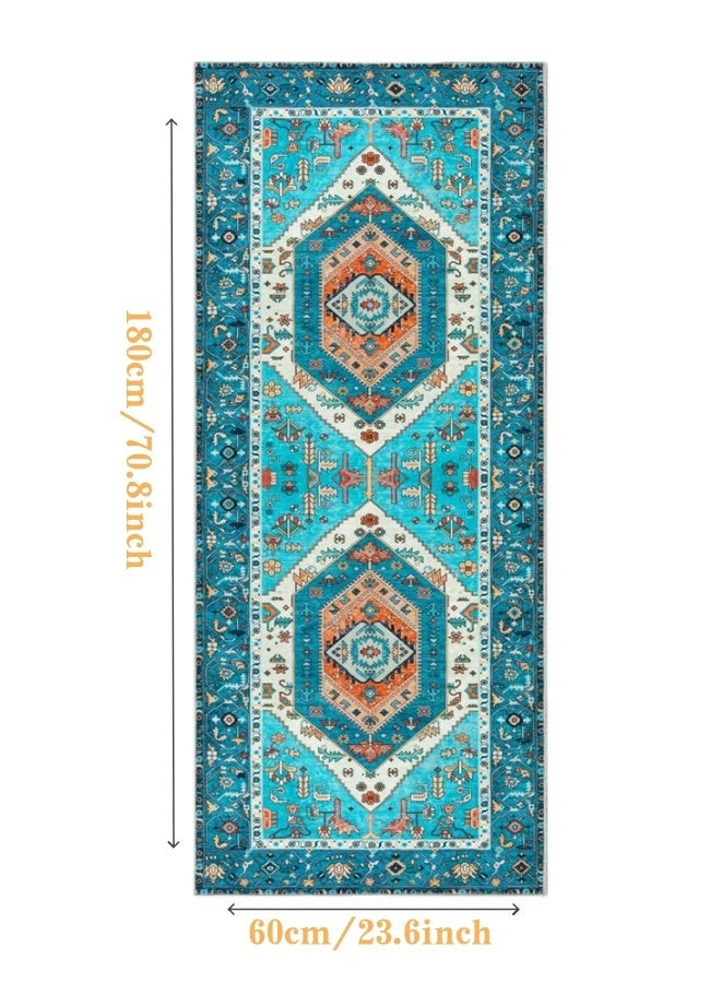 Retro Persian style living room coffee table bedroom carpet - anti slip, stain resistant, easy to clean, washable, soft and comfortable area carpet - Image 1