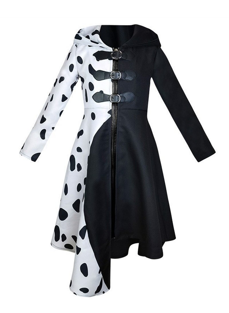 Children's Costume Movie 101 Loyal Dog Black and White Witch Cosplay Dress Stage Performance Costume - Image 1