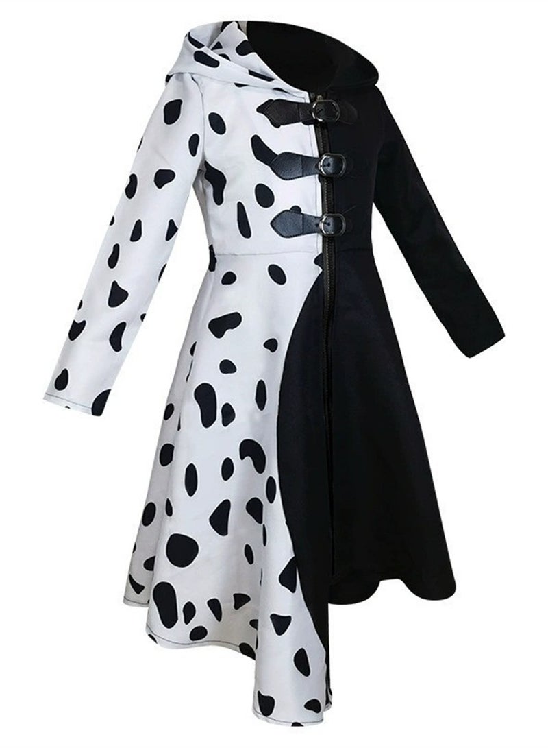 Children's Costume Movie 101 Loyal Dog Black and White Witch Cosplay Dress Stage Performance Costume - Image 2