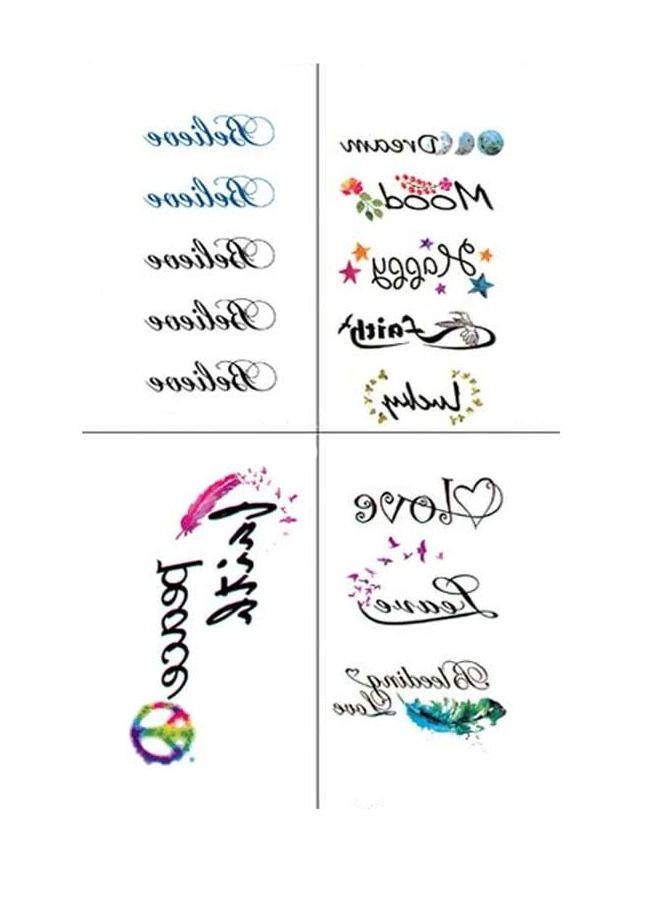Four pieces of temporary tattoos, waterproof temporary tattoos, with a distinctive and varied design, cute stickers - Image 1