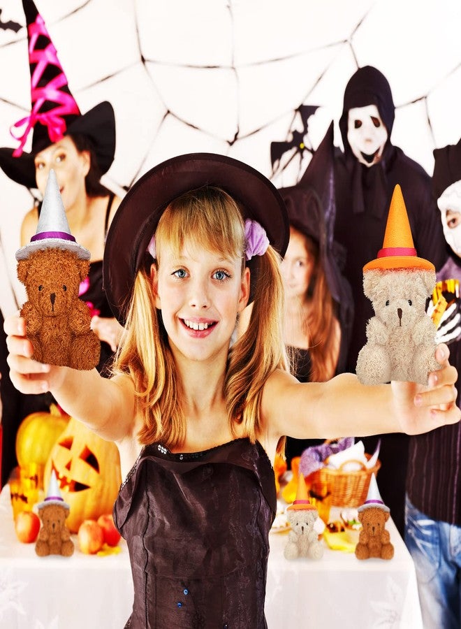 Aoriher 8 Pieces 4 Inch Halloween Mini Plush Bears with Mini Witch Hats Small Bear Stuffed Animal Toys Soft Bear Doll Wedding Present Box Stuffers for Halloween Party Baby Shower Birthday - Image 5