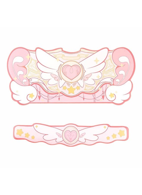 Kawaii Mouse Pad Wrist Rest Support Set Non Slip Rubber Base Desk Mat And Memory Foam Wrist Rest For Keyboard And Mouse Perfect For Gaming Or Home Office Work Pink