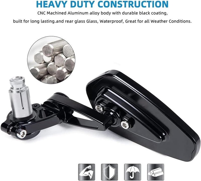 DREAMIZER CNC Rearview Motorcycle Mirrors for Honda and Yamaha Models - Image 4