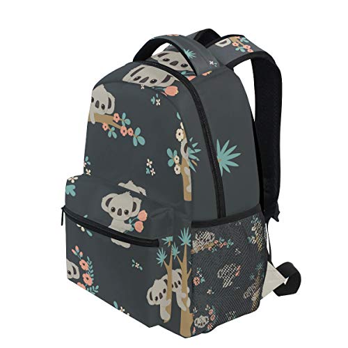 senya Koala And Flowers Backpack School Bag Travel Daypack Rucksack for Students One Size - Image 3