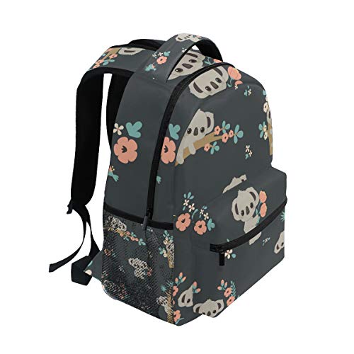 senya Koala And Flowers Backpack School Bag Travel Daypack Rucksack for Students One Size - Image 2