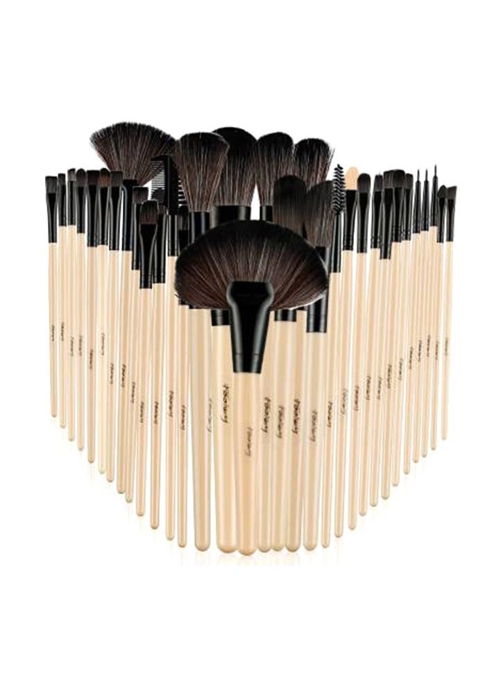 طقم فرش مكياج للوجه مكون من 32 قطعة بيج - Image 2