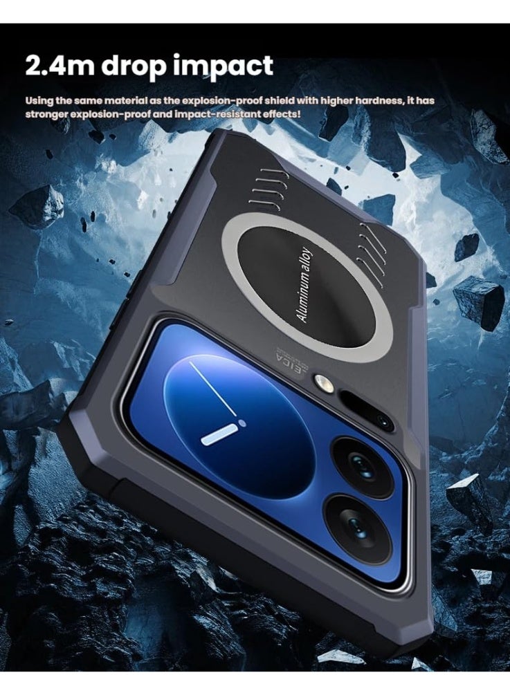 general Magnetic Case Compatible with Xiaomi 17 Pro Max 2025, Transparent TPU Graphene Heat Dissipation Protective Cover with Ventilation Holes - Image 4