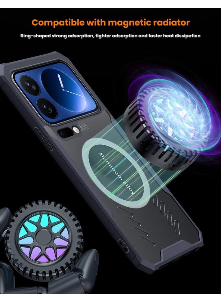 general Magnetic Case Compatible with Xiaomi 17 Pro Max 2025, Transparent TPU Graphene Heat Dissipation Protective Cover with Ventilation Holes - Image 2