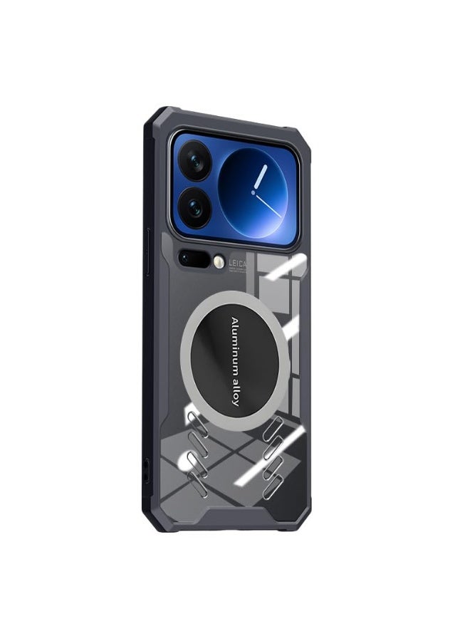 general Magnetic Case Compatible with Xiaomi 17 Pro Max 2025, Transparent TPU Graphene Heat Dissipation Protective Cover with Ventilation Holes - Image 1