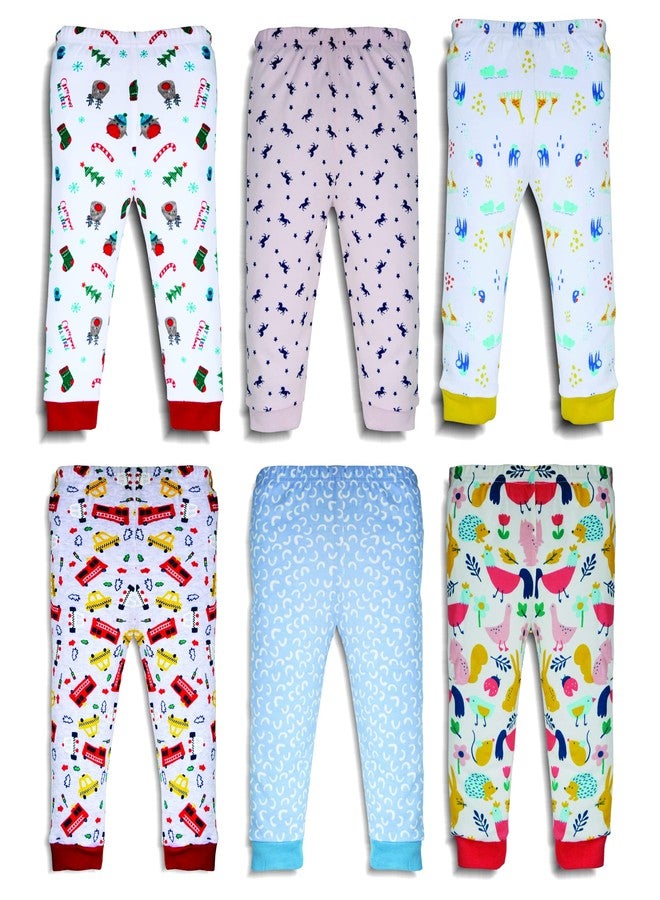 X2O Cotton Baby Pajama Pants with Rib (Unisex) (Multicolor) (Assorted Prints) (4 to 5 Years) Pants_006 - Image 2