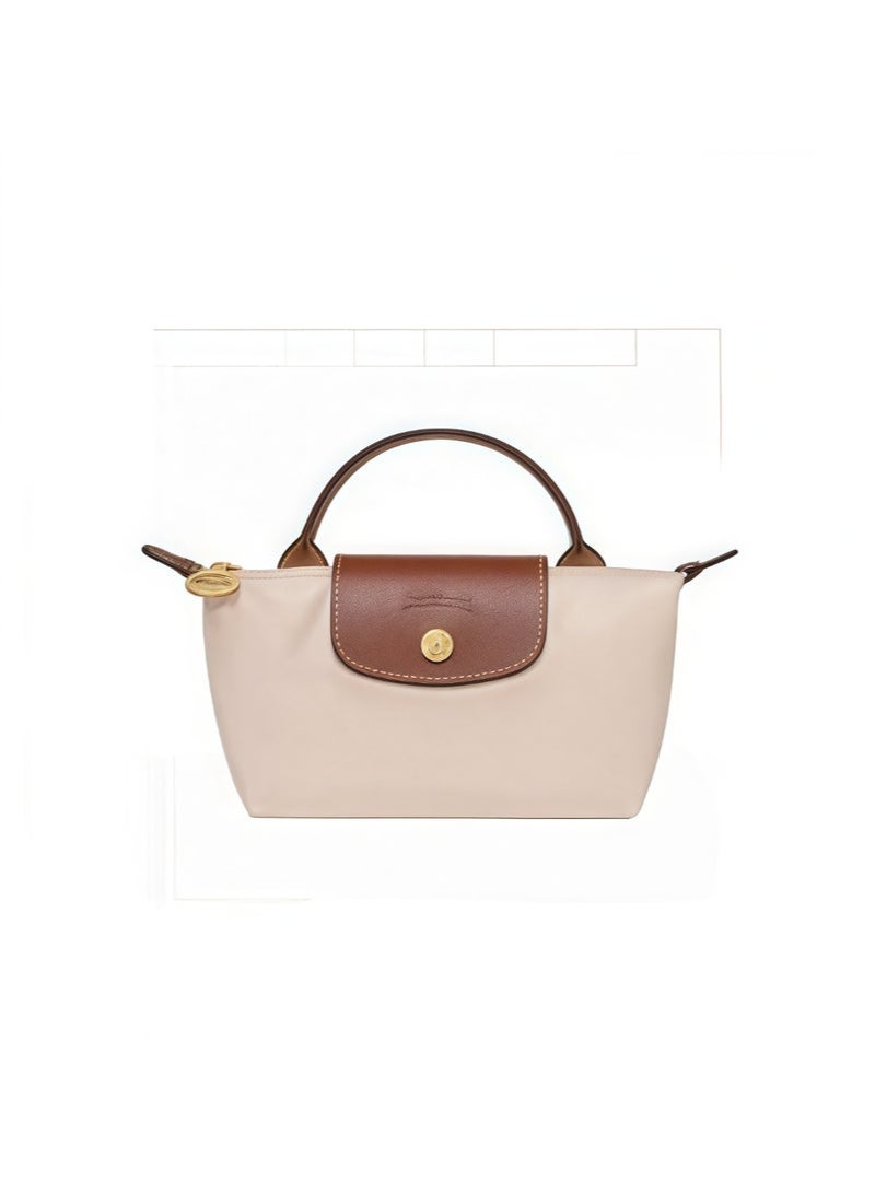 Longchamp Elegant Mini Camera Bag for Women – Premium Leather Flap Design, Top Handle & Detachable Crossbody Strap, Compact Luxury Shoulder Bag, Soft-Pink - Image 3