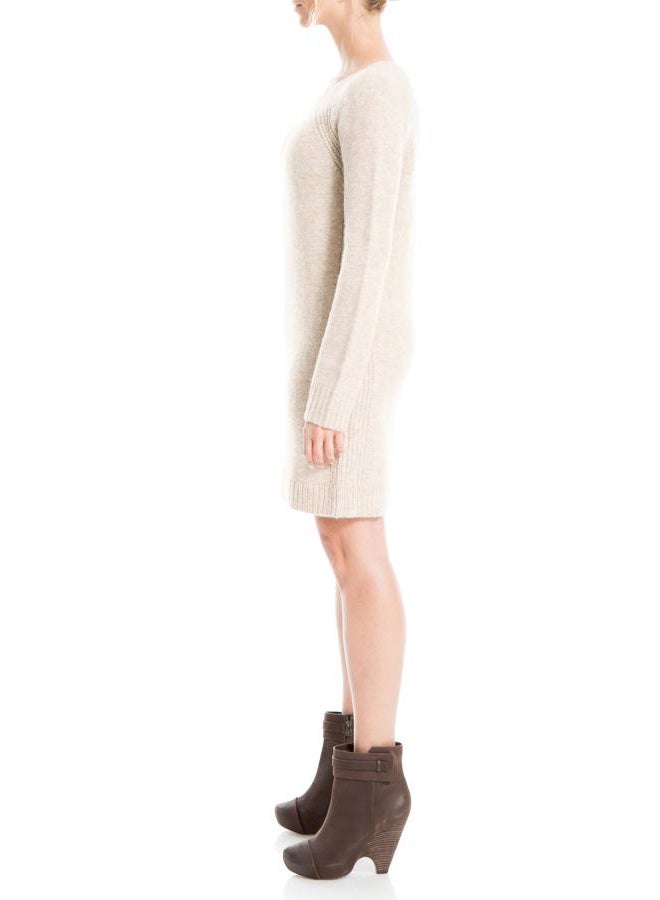 Max Studio Women's Sweater Dress, Heather Oatmeal, XS - Image 3