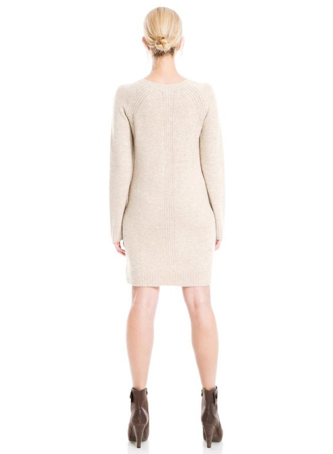 Max Studio Women's Sweater Dress, Heather Oatmeal, XS - Image 4