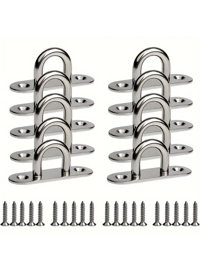 12pcs M5 Stainless Steel Screw Hooks With Mounting Screws For Heavy Duty Hanging - Image 2