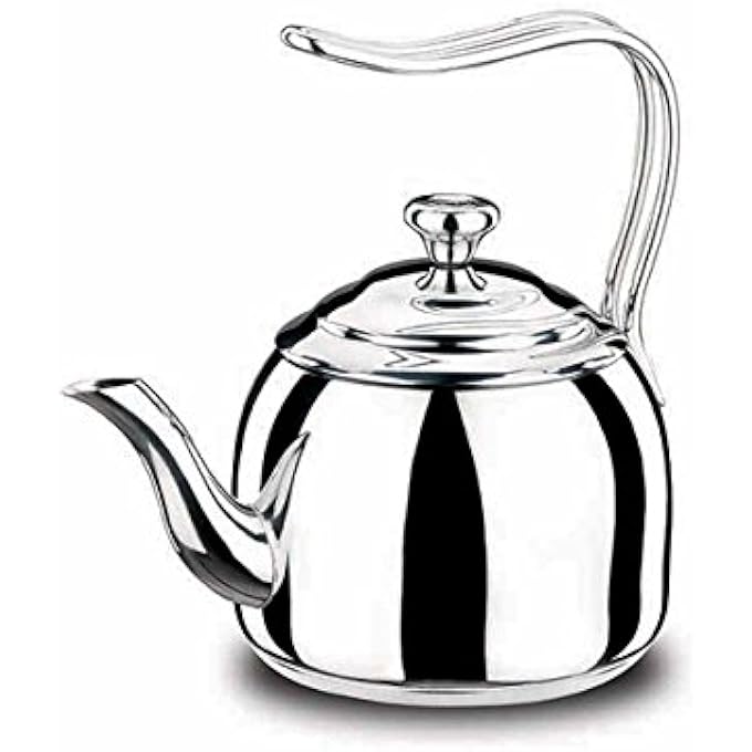 كوركماز إبريق شاي دروبا 27 لترًا من الفولاذ المقاوم للصدأ متوافق مع إبريق شاي فضي Ka054 - Image 1