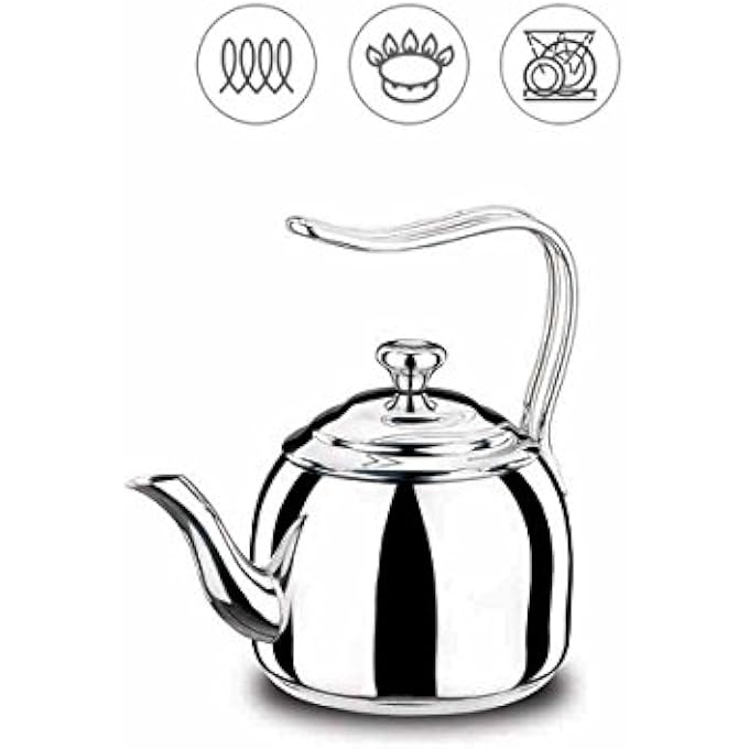 كوركماز إبريق شاي دروبا 27 لترًا من الفولاذ المقاوم للصدأ متوافق مع إبريق شاي فضي Ka054 - Image 2