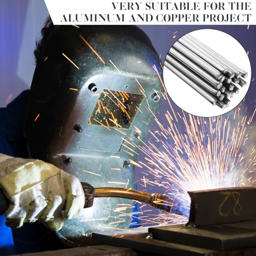 Hicarer 20 Pcs 7.87 Inches Aluminum to Copper Brazing Rods Copper Aluminum Welding Rods Low Temperature Aluminum Soldering Rods for Appliance Air Conditioner Aluminum Copper Repair - Image 5