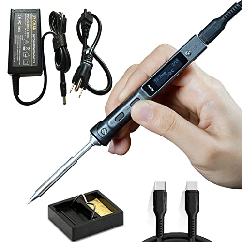 UY CHAN Original TS101 Soldering Iron Station Kit Upgraded from TS100 DC 65W PD 45W Power Programmable Smart Mini Electric Portable Soldering Pen with B2 Solder Tip USB Type C Cable - Image 1