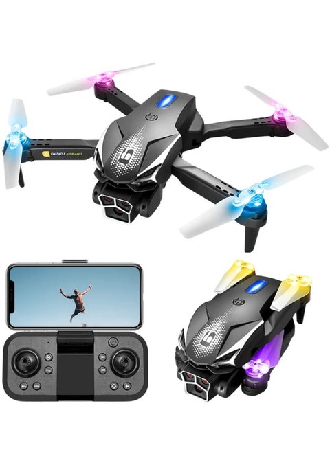 LU600 Light Drone Optical Flow Triple Camera Folding Drone Electric Remote Control Toy