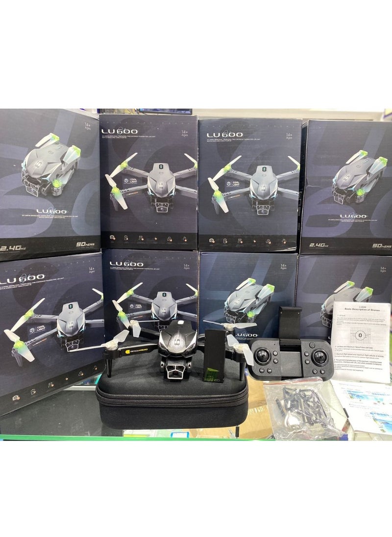 LU600 Light Drone Optical Flow Triple Camera Folding Drone Electric Remote Control Toy