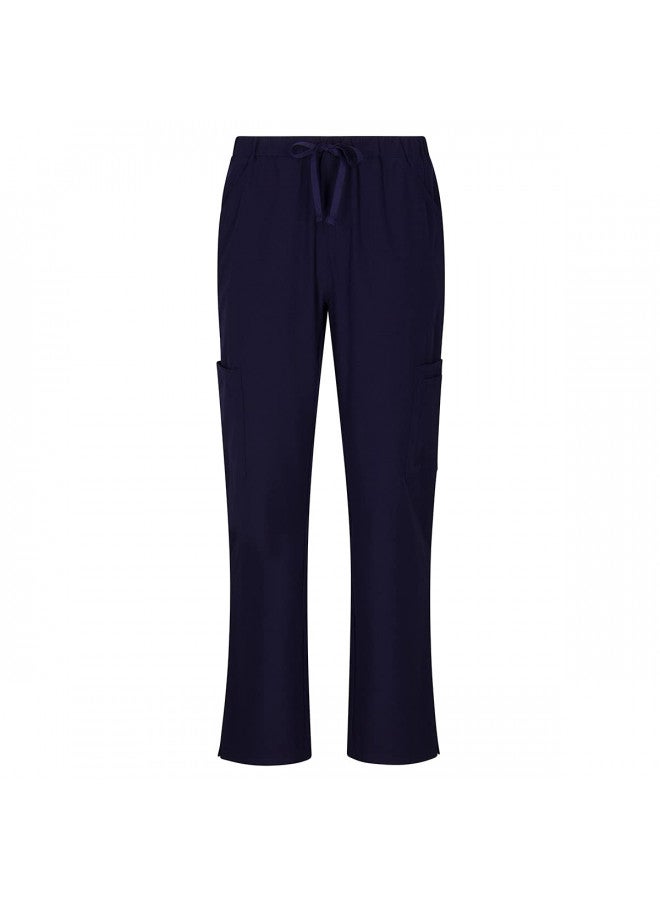 Natural Uniforms طقم قميص V-رقبة و بنطال كارجو للنساء من ناتشورال يونيفورمز (أزرق بحري حقيقي، صغير) - Image 3