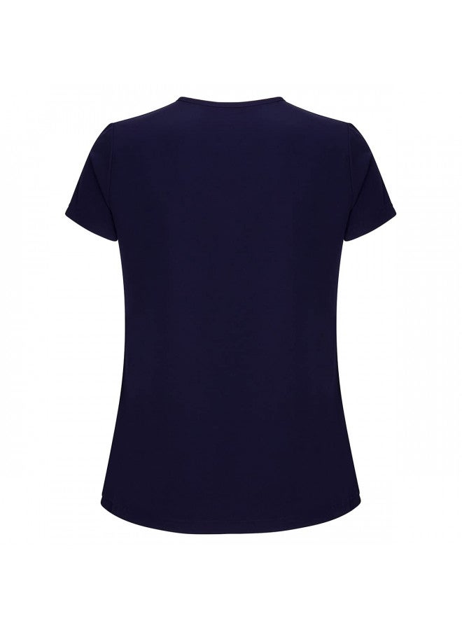 Natural Uniforms طقم قميص V-رقبة و بنطال كارجو للنساء من ناتشورال يونيفورمز (أزرق بحري حقيقي، صغير) - Image 2