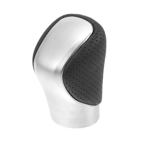 TUCKBOLD Automatic Manual Gear Shifter Knob for Lexus ES350 | Gearbox Stick Shifter Lever Knob Black Silver Tone Plastic and Punched Faux Leather 1 Pcs - Image 1