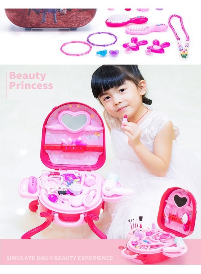 fashionhome مجموعة مكياج ديزني فروزن إلسا وآنا لصندوق مستحضرات التجميل للفتيات - Image 2