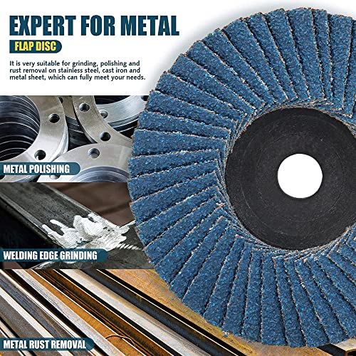 SI FANG 16Pcs 3 inch Cut-Off Wheel Grinding Wheel Flap Discs Kit with 3/8" Arbor 1/4" Stem Mounting Mandrel Die Grinder Accessories Drill Attachment, Metal Stainless Steel Wood Cutting and Grinding - Image 5