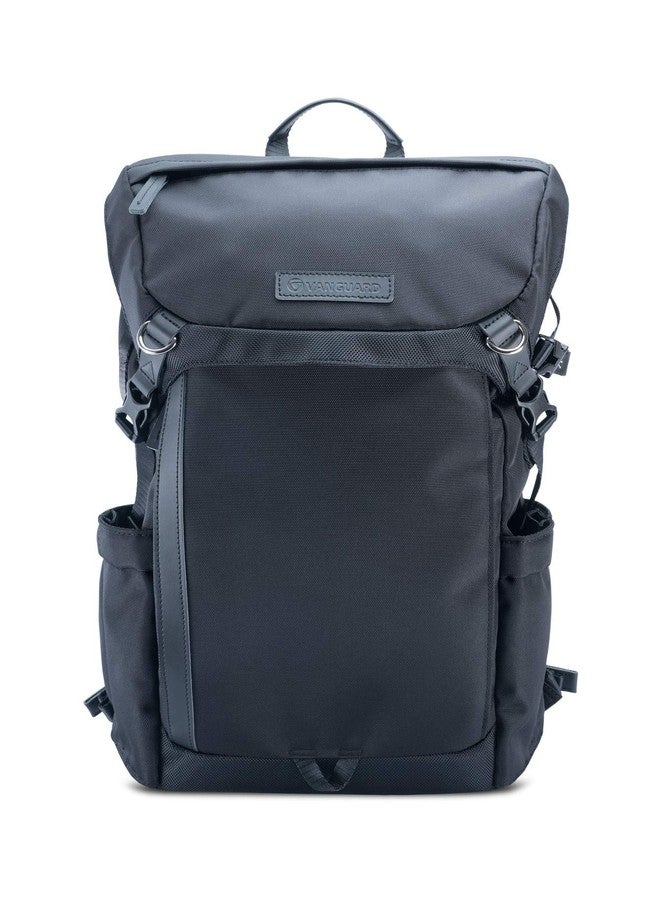 Vanguard Camera Backpack |VEO GO 46M BK I 1-2 DSLR/Mirrorless Cameras with Medium Lens Attached, 2-3 Lenses, Flash and Accessories I Upto 15 inch Laptop I Rain Cover Included, Black - Image 1