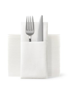 Generic Disposable knife and fork bag restaurant napkin  - Image 1