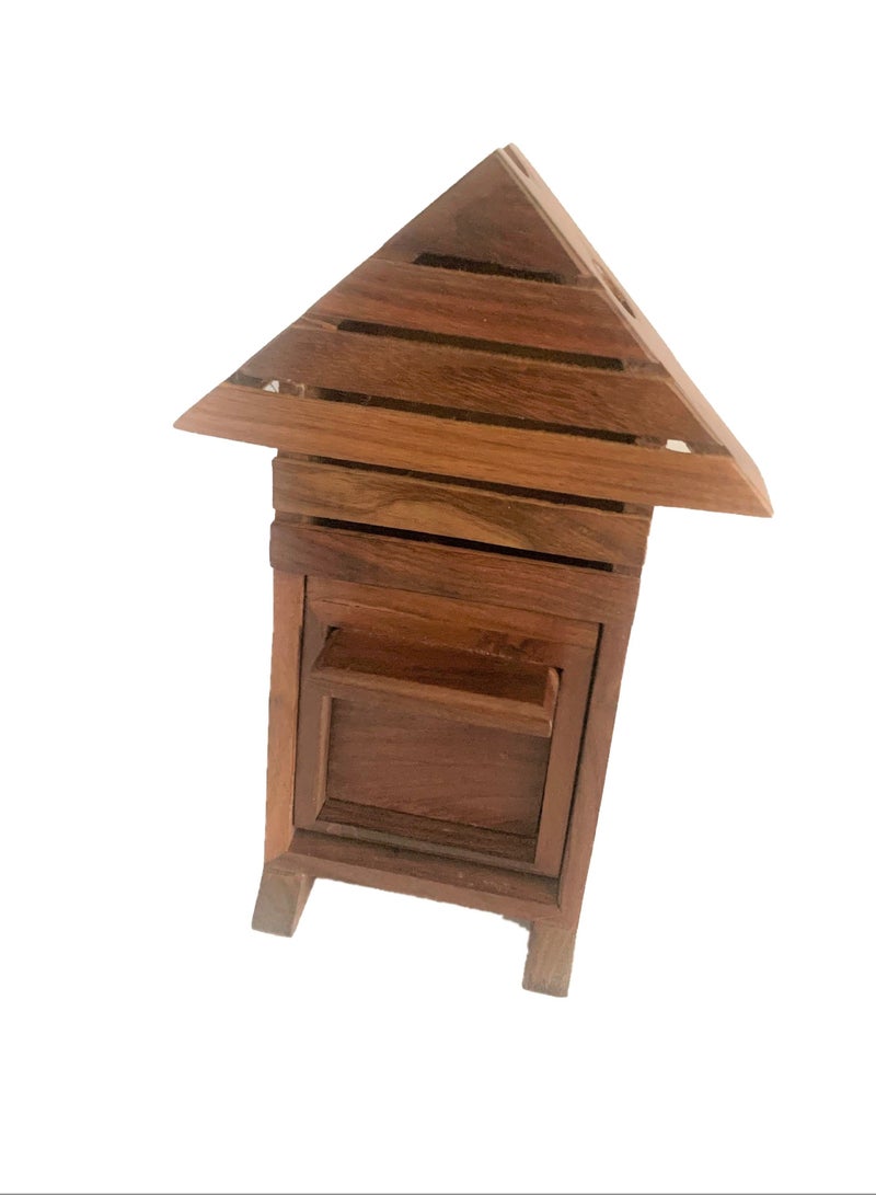 Hut Shape Wooden Mobile Phone Holder - Image 2