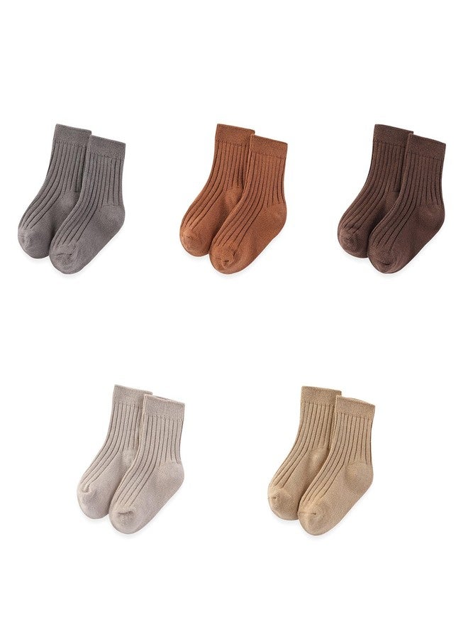 JELYLOVE Unisex Baby Boy Girl Socks 5 Pack Ankle Crew Socks Breathable Socks Newborn Accessories Set 0-5T - Image 1