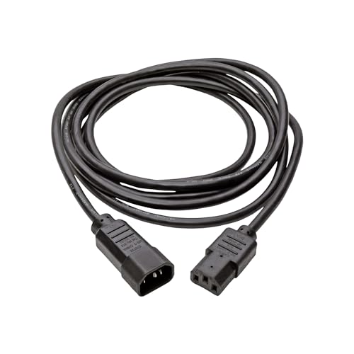 Tripp Lite Standard Computer Power Extension Cord 10A, 18AWG (IEC-320-C14 to IEC-320-C13) 10-ft.(P004-010) Black - Image 2