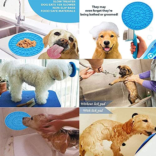 MoldBerry Silicone Dog Lick Pad 37 Strong Sucking Dispensing Distraction Device |Puzzle Fog Peanut Butter Licking Mat With Non-slip Suction Cups |Dogs Care, Training, and Bath Time Aid(Multicolor-Pk1) - Image 3