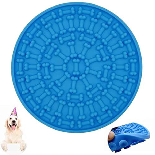 MoldBerry Silicone Dog Lick Pad 37 Strong Sucking Dispensing Distraction Device |Puzzle Fog Peanut Butter Licking Mat With Non-slip Suction Cups |Dogs Care, Training, and Bath Time Aid(Multicolor-Pk1) - Image 1