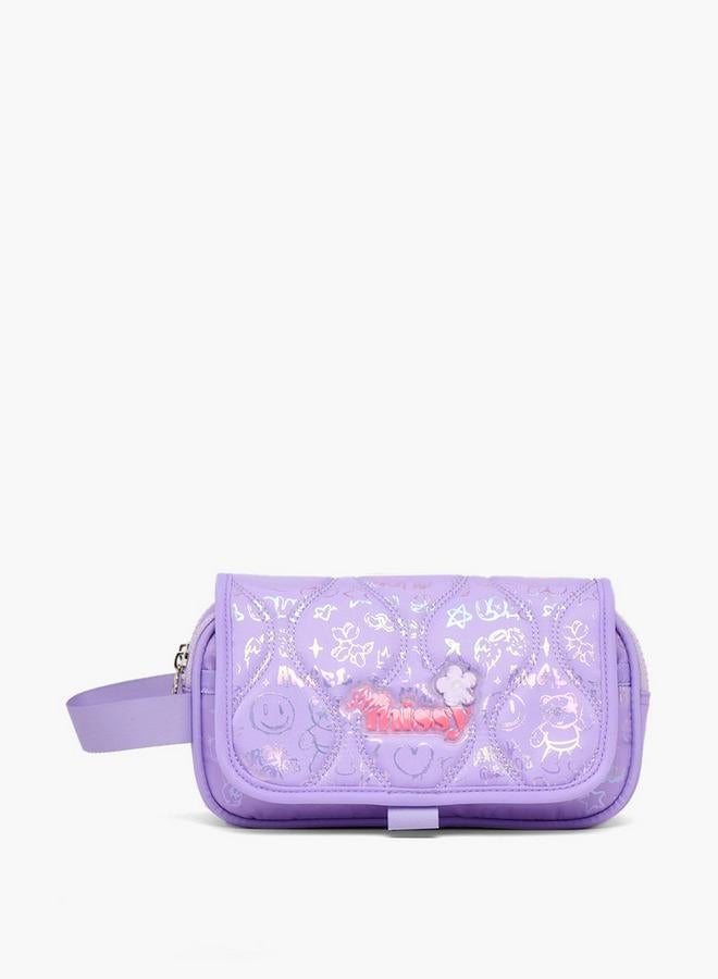 Little Missy Missy Quilted School Pencil Pouch With 2 Compartments - Image 1