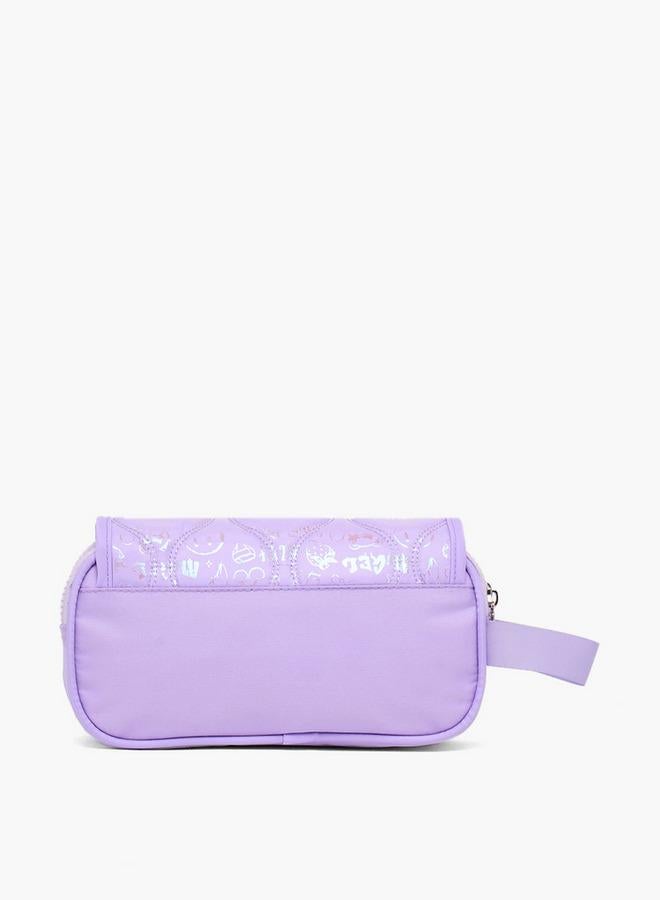 Little Missy Missy Quilted School Pencil Pouch With 2 Compartments - Image 5